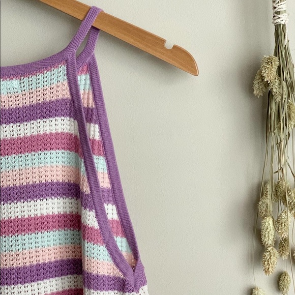 Boho Striped Knitted Tank XL - Picture 5 of 6